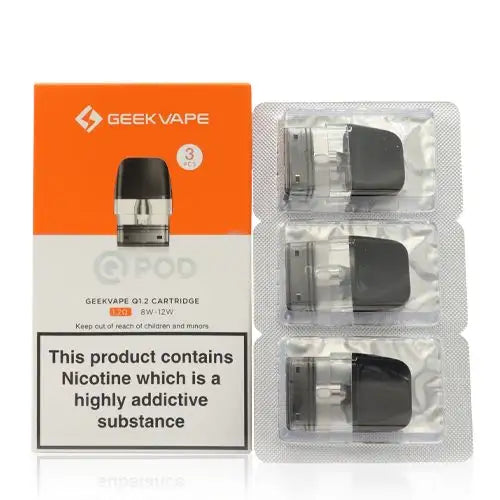 GeekVape Q Replacement Pod Cartridges 3 PCS - (Singles)
