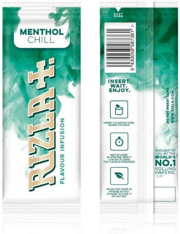 Rizla Menthol Chill Flavour Infusion Cards - (Pack Of 25)