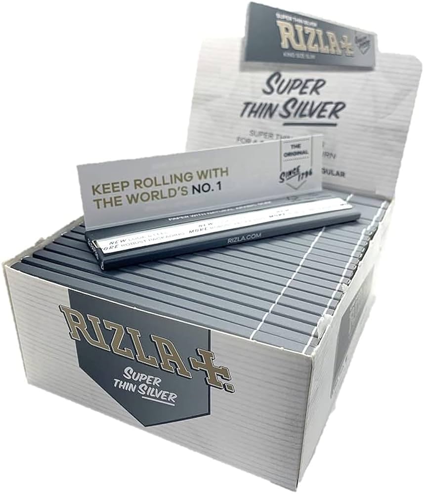 Rizla Super Thin Silver KSS Rolling Paper - (Pack Of 50)