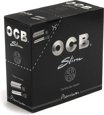 OCB Slim Black Premium Rolling Papers & Filters - (Pack Of 50)