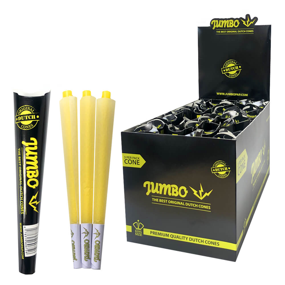 JUMBO King Size Cones 3 Pieces - (Pack Of 32)