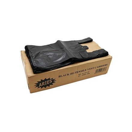 Aries Black Bottle Tensile Vest Carrier Bag