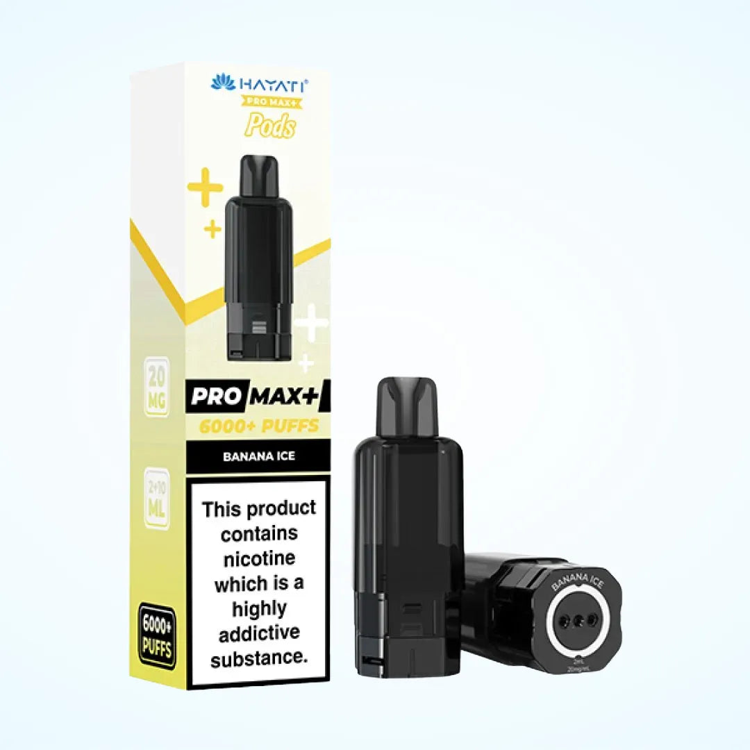 https://cdn.shopify.com/s/files/1/0274/9575/9990/files/Hayati_Pro_Max_Plus_6000_Prefilled_Pods_Banana_Ice.webp?v=1748961977