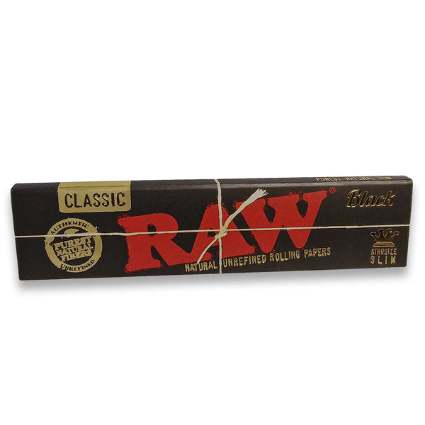 RAW King Size Slim Black Classic Rolling Papers