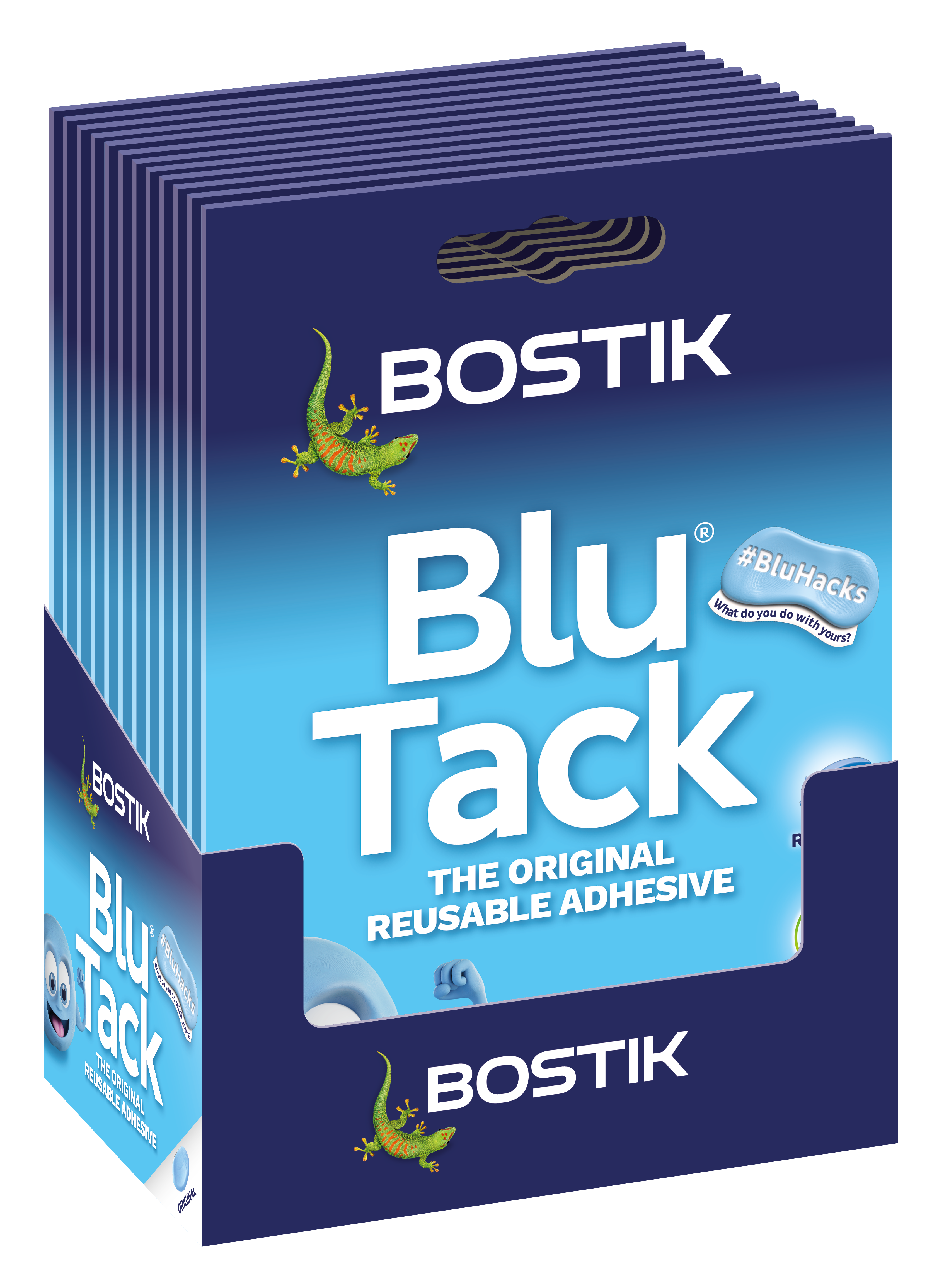 BOSTIK Blu Tack Blue Original - 60g - Pack of 12