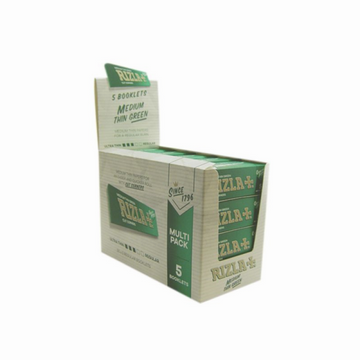Rizla Medium Thin Green Rolling Paper  - (Pack of 5 X 20)