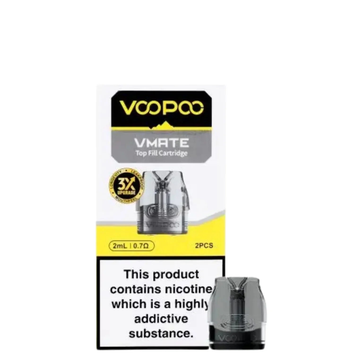 VooPoo Vmate Top Fill Cartridge Replacement Pods 2 PCS - (Singles)